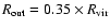 $R_{\rm out}=0.35\times R_{\rm vir}$