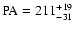 ${\rm PA}=211_{-31}^{+19}$
