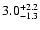 $\rm 3.0^{+2.2}_{-1.3}$