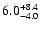$\rm 6.0^{+8.4}_{-4.0}$