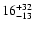 $\rm 16^{+32}_{-13}$