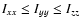 $I_{xx} \leq I_{yy} \leq I_{zz}$