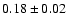 $0.18\pm0.02$