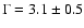 $\Gamma=3.1\pm0.5$