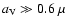 ${a}_{{\rm V}} \gg 0.6~\mu$