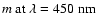 $m~{\rm at}~\lambda=450~{\rm nm}$