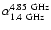 $\alpha_{1.4~{\rm GHz}}^{4.85~{\rm GHz}}$