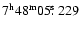 $7^{\rm h}48^{\rm m}05\hbox{$.\!\!^{\rm s}$ }229$