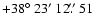 $+38\hbox{$^\circ$ }23\hbox{$^\prime$ }12\hbox{$.\!\!^{\prime\prime}$ }51$