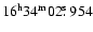 $16^{\rm h}34^{\rm m}02\hbox{$.\!\!^{\rm s}$ }954$