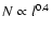 $N\propto l^{0.4}$