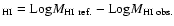 $_{\rm HI}= {\rm Log} M_{\rm HI~ref.} - {\rm Log} M_{\rm HI~obs.}$