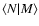 $\langle N\vert M \rangle$