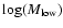 $\log(M_{{\rm low}})$