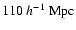 $110 ~h^{-1}~{\rm Mpc}$