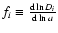 $f_i \equiv \frac{{\rm d} \ln D_i}{{\rm d} \ln a}$