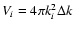 $V_i=4\pi k_i^2 \Delta k$
