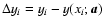 $\Delta y_i = y_i - y(x_i;\vec{a})$