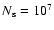 $N_{\rm s}=10^7$