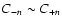 $C_{-n}\sim C_{+n}$