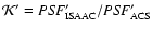 ${\cal K}'={\it PSF}'_{{\rm ISAAC}} / {\it PSF}'_{{\rm ACS}}$