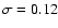 $\sigma=0.12$