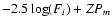 $-2.5
\log(F_i) + ZP_m$