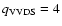 $q_{\rm VVDS}=4$