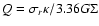 $Q=\sigma_r \kappa
/3.36 G \Sigma$