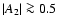 $\vert A_2\vert\ga 0.5$