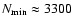 $N_{{\rm min}}\approx 3300$