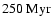 $250~{\mbox {Myr}}$