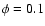 $\phi =0.1$