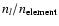 $n_l/n_{\rm element}$