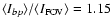 $\langle I_{bp} \rangle / \langle I_{{\rm FOV}}
\rangle = 1.15$