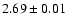 $2.69 \pm 0.01$
