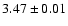 $3.47 \pm 0.01$