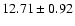 ${ 12.71 \pm 0.92}$
