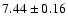 $7.44 \pm 0.16 $