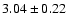 $3.04 \pm 0.22$