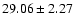 ${ 29.06 \pm 2.27}$