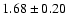 $1.68 \pm 0.20$