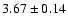 $3.67 \pm 0.14$