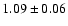 $1.09 \pm 0.06$