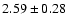 ${ 2.59 \pm0.28}$