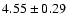 ${ 4.55 \pm 0.29}$
