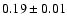 $0.19 \pm 0.01$