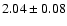$2.04 \pm 0.08$