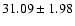 ${ 31.09 \pm 1.98}$