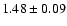 $ 1.48 \pm 0.09$
